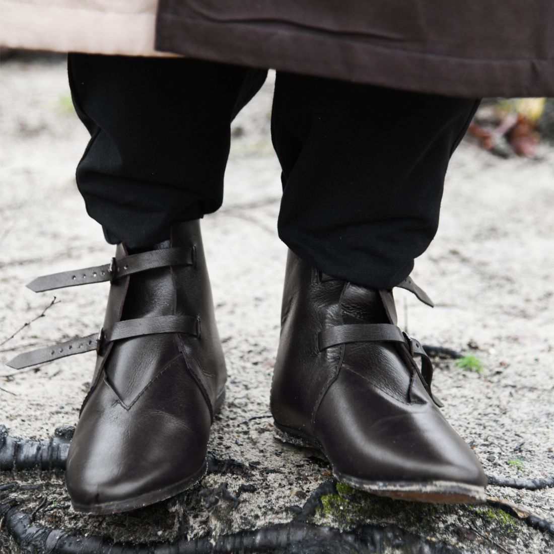 Schnallenschuhe, dunkelbraun