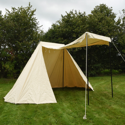 Sächsisches Händlerzelt, 4 x 6 m, 425 gsm, naturfarben