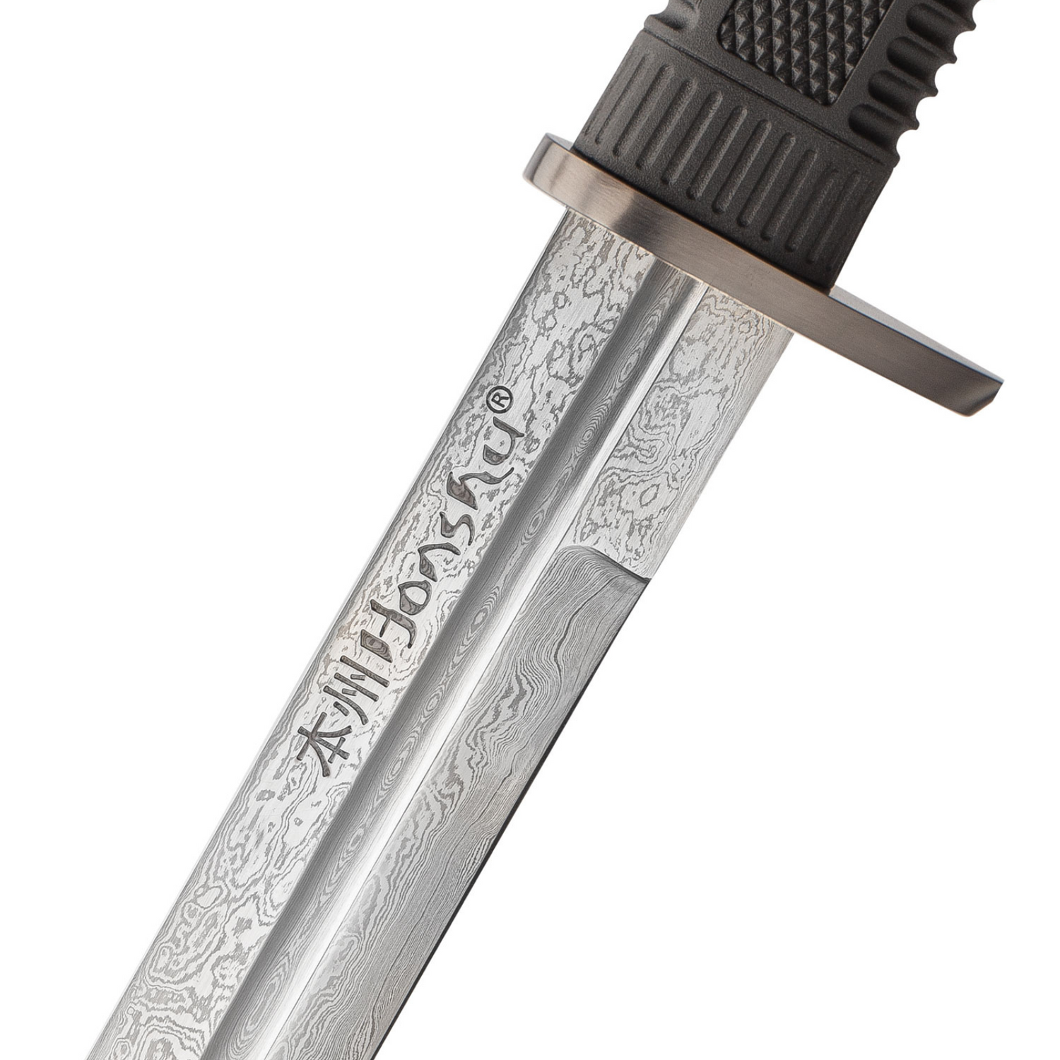 Honshu Boshin Double Edge Schwert mit Scheide, Dunkler Damast (scharf)