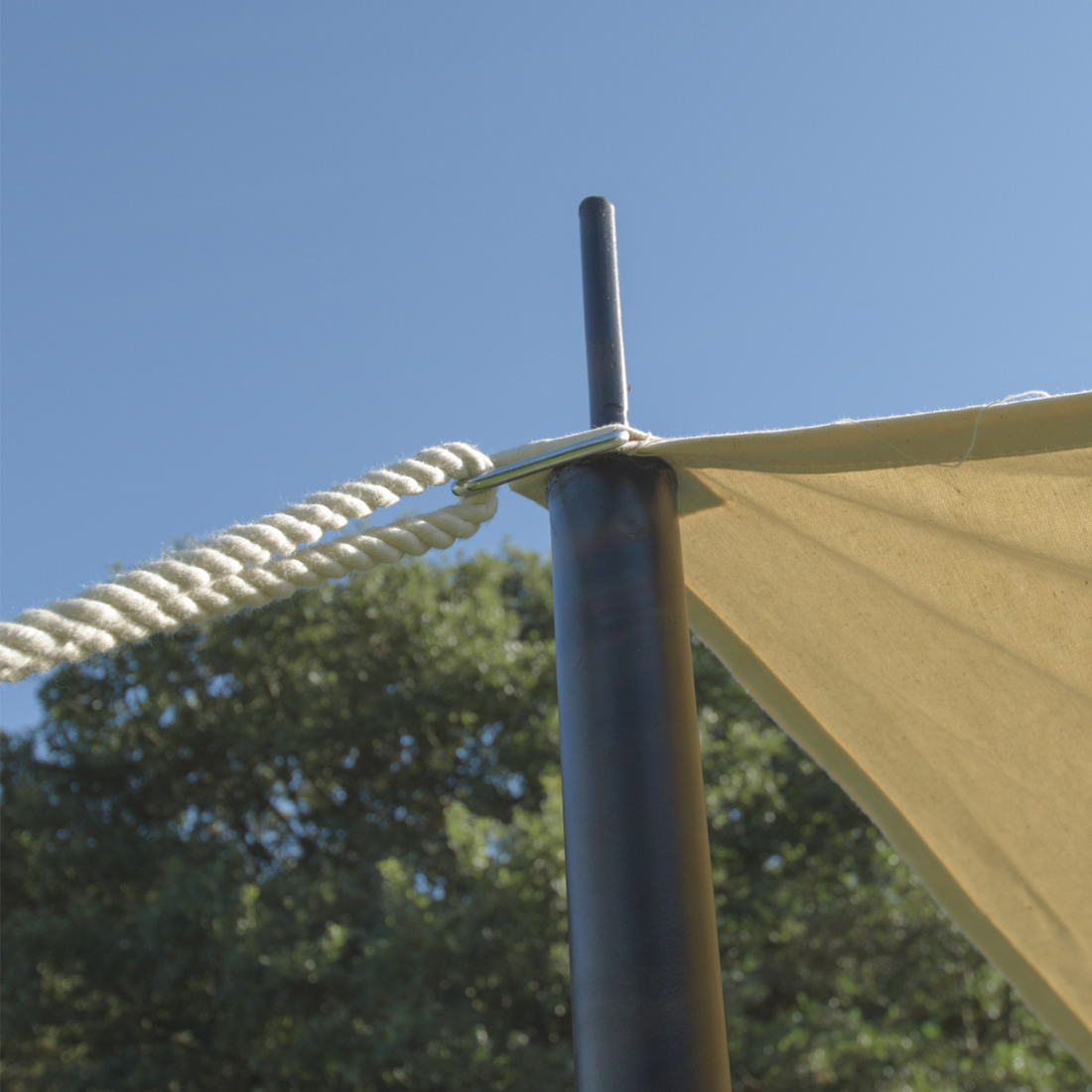 Sachsenzelt Jorvik, 2 x 4 m, 340 gsm, naturfarben