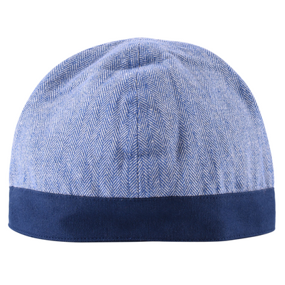 Birka Kappe mit Fischgrätmuster, blau