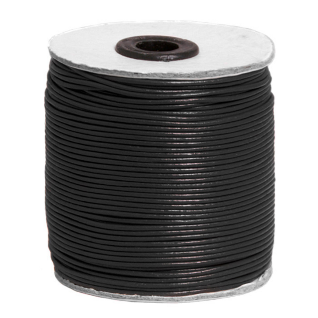 Lederband aus Ziegenleder, Rundriemen 1,5 mm, braun oder schwarz, 100 m Rolle