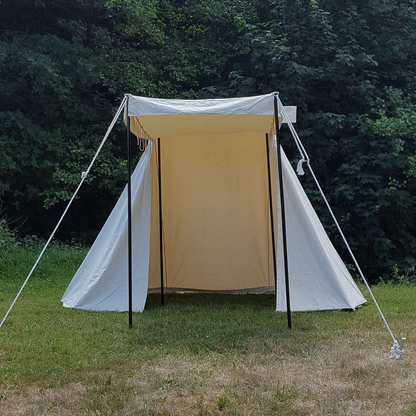 Sächsisches Händlerzelt, 4 x 2,5 m, 425 gsm, naturfarben