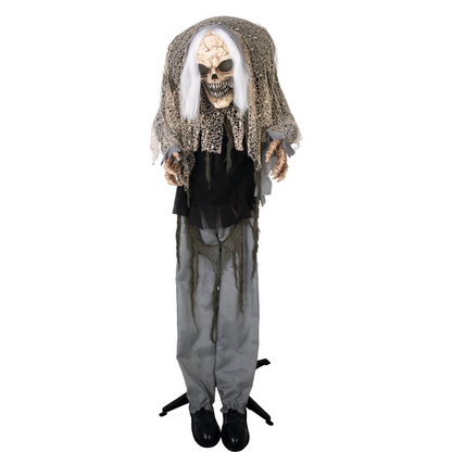 Animiertes buckliges Monster Igor mit LED Licht &amp; Sound – Halloween-Deko 160 cm