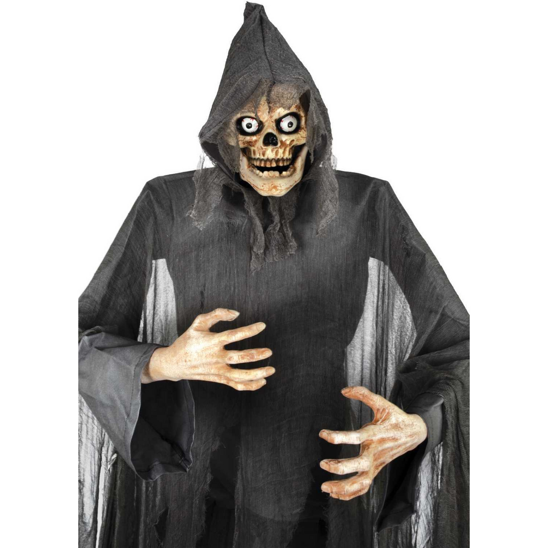 Animiertes Skelett Xaver mit LED Licht &amp; Sound – Halloween-Deko 180 cm
