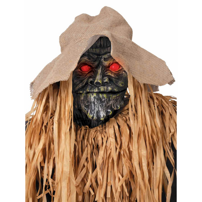Animierte Vogelscheuche mit LED Licht &amp; Sound – Halloween-Deko 180 cm