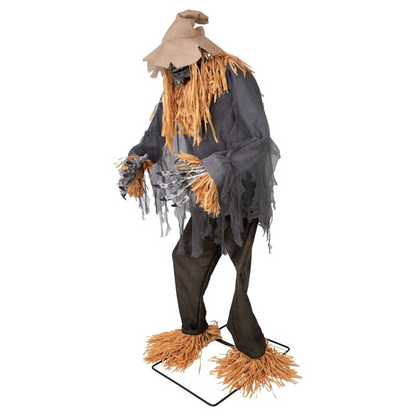 Animierte Vogelscheuche mit LED Licht &amp; Sound – Halloween-Deko 180 cm