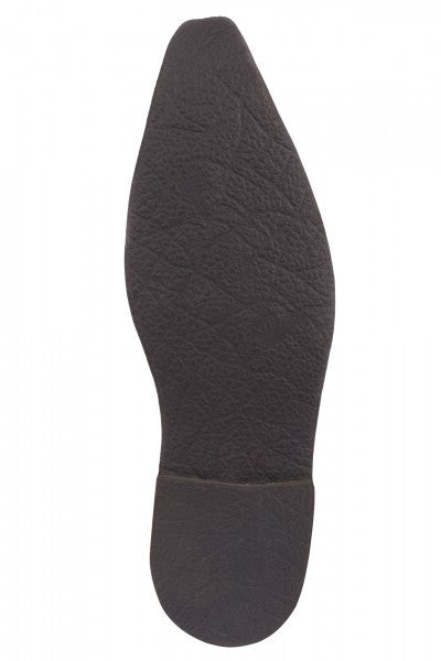 Schnabelstiefel mit drei Schnallen, dunkelbraun