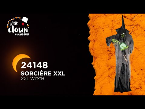 Animierte XXL Hexe Esmeralda mit LED Licht &amp; Sound – Halloween-Deko 305 cm 4