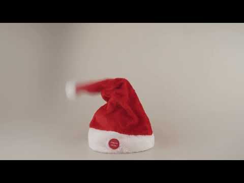 Weihnachtsmann Mütze mit Bewegung und Sound