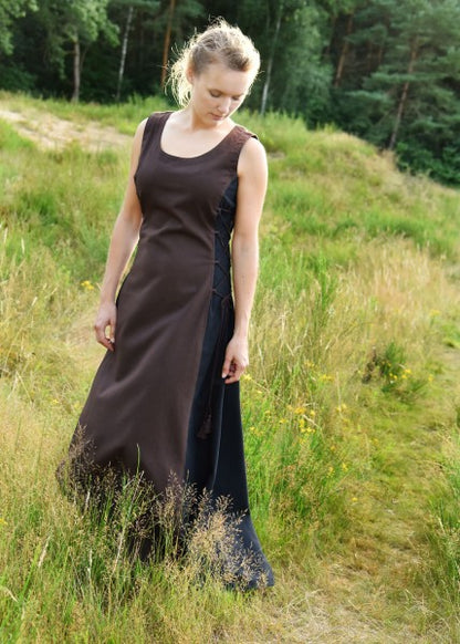 Ärmelloses Überkleid Jarle, Trägerkleid, braun/schwarz