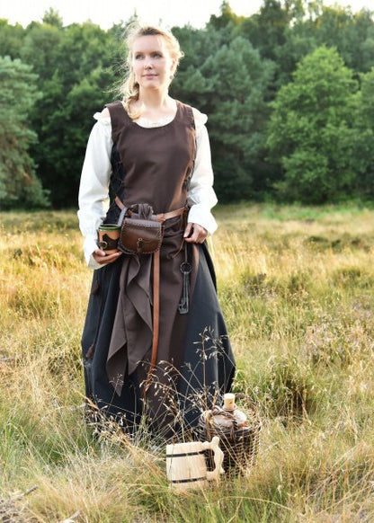Ärmelloses Überkleid Jarle, Trägerkleid, braun/schwarz