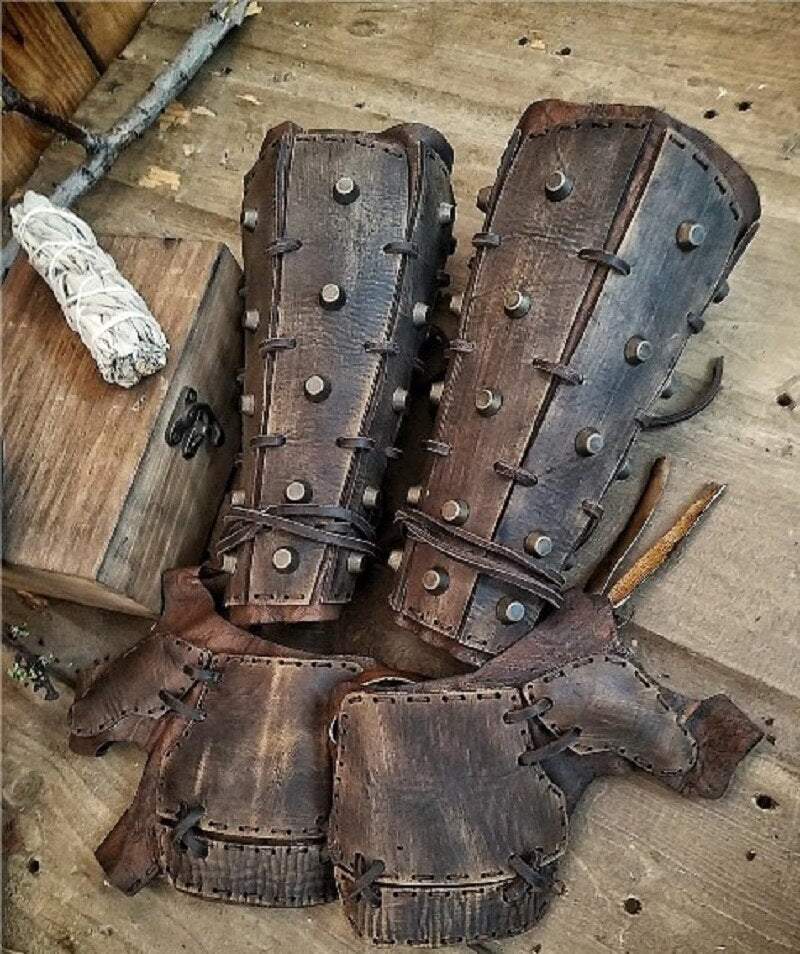 wikinger handschuhe Leder Handschuh