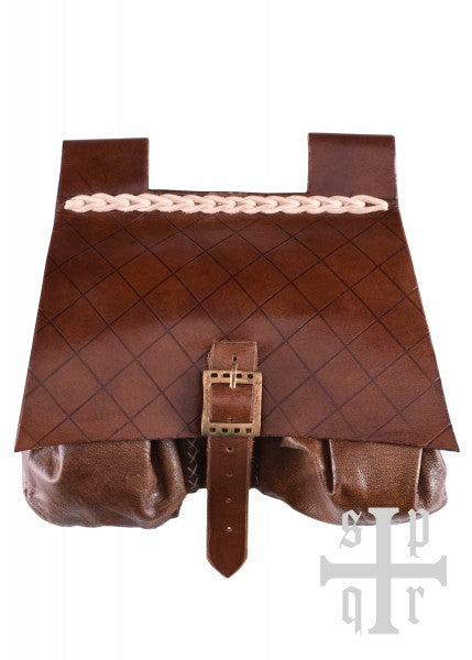 Mittelalterliche Ledertasche, 14. Jahrhundert, verschied. Farben