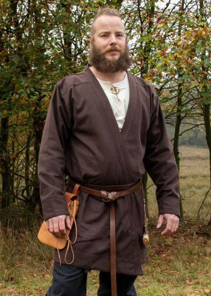 Klappenrock Bjorn, Wikinger-Mantel, braun