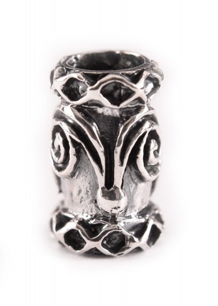 Bartperle und Lockenperle mit Spirale &amp; Rauten aus Silber