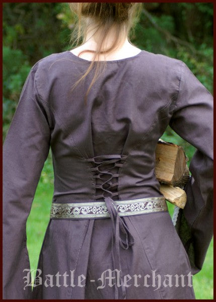 Mittelalterliches Kleid Merlyn, braun/natur