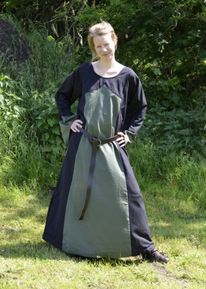 Mittelalterliches Kleid Aurora, schwarz/grün