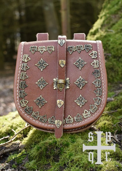 Tarsoly Tasche, Wikinger-Gürteltasche aus Leder
