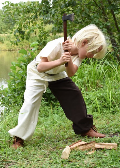 Kinder Mittelalter-Tunika Linus, kurzarm, natur