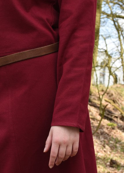 Schlichtes Mittelalterkleid Afra aus Canvas, weinrot