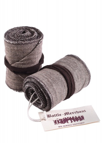 Wikinger Wadenwickel / Beinwickel, Fischgrätmuster, div. Farben