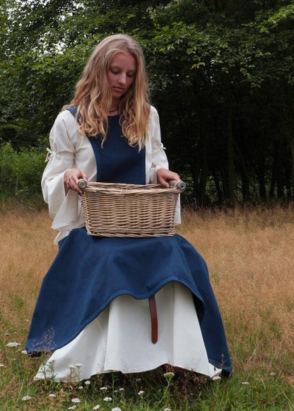 Mittelalter-Unterkleid Burglinde mit Trompetenärmeln, natur