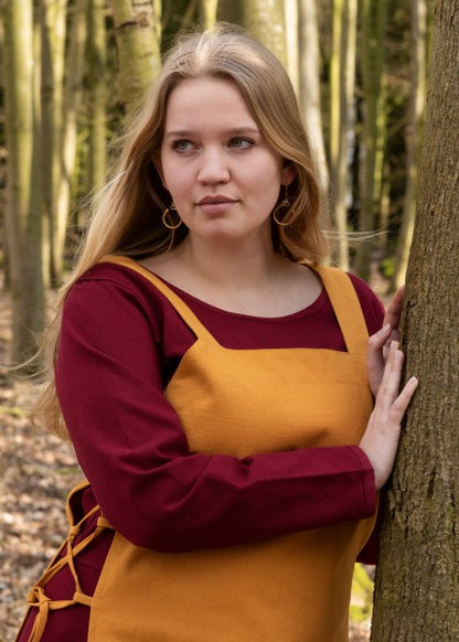 Schlichtes Mittelalterkleid Afra aus Canvas, weinrot